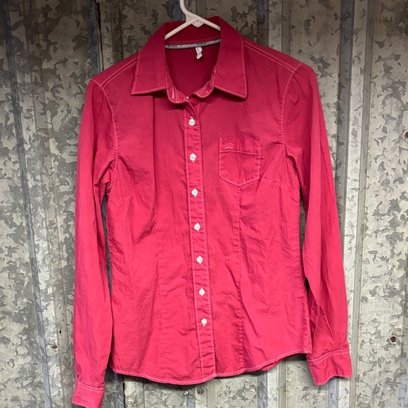Cinch Fuchsia Button-Up Shirt - Picture 1 of 7
